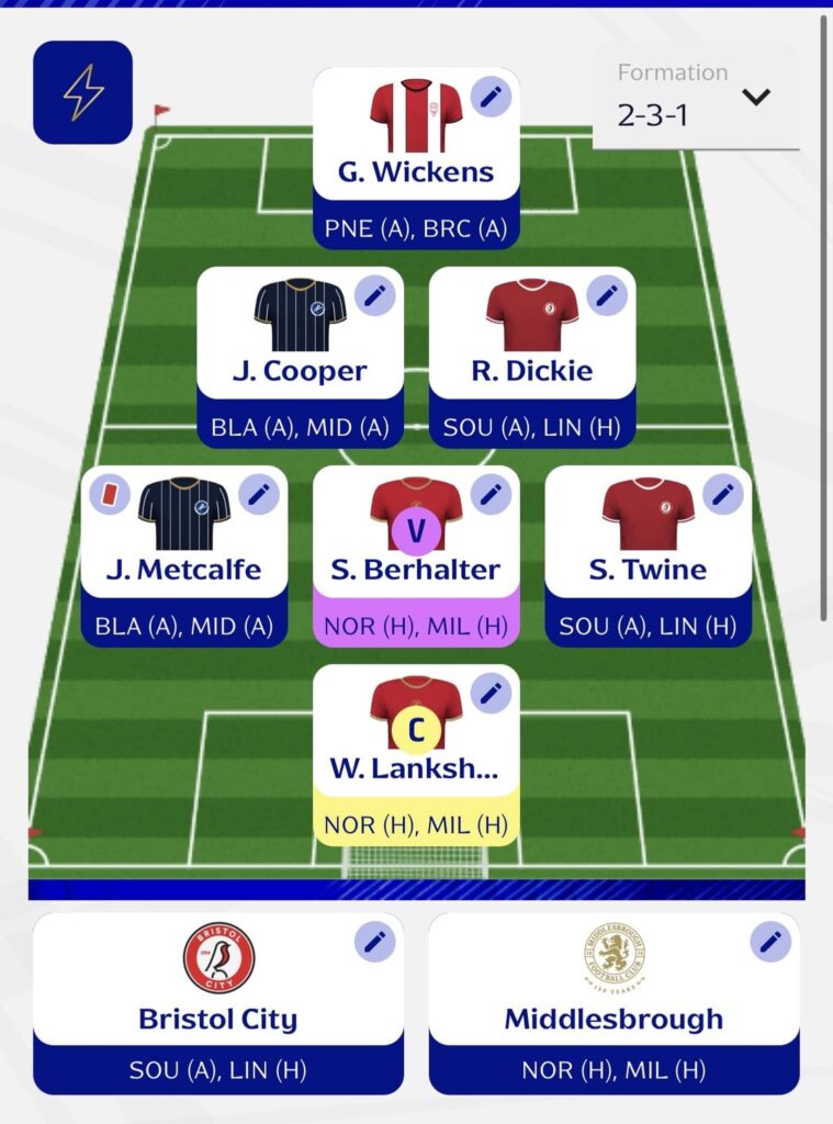 Fantasy EFL Gameweek5