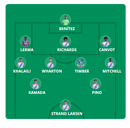 Crystal Palace v Nott'm Forest predicted line-ups + FPL team news 3