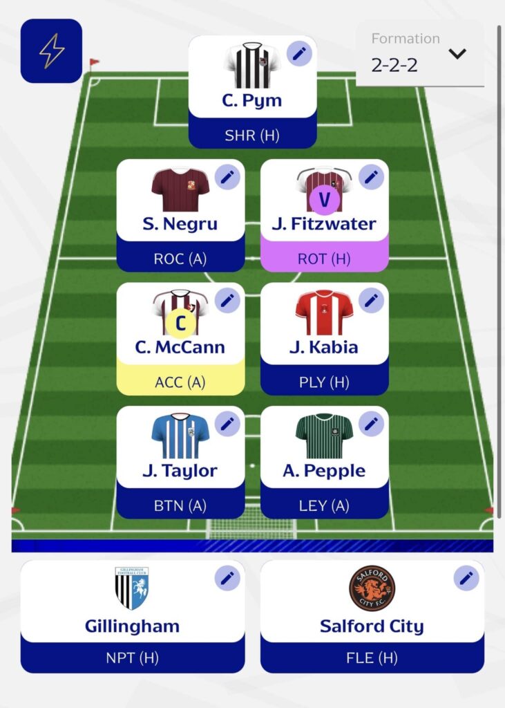 Fantasy EFL 8 Gameweek