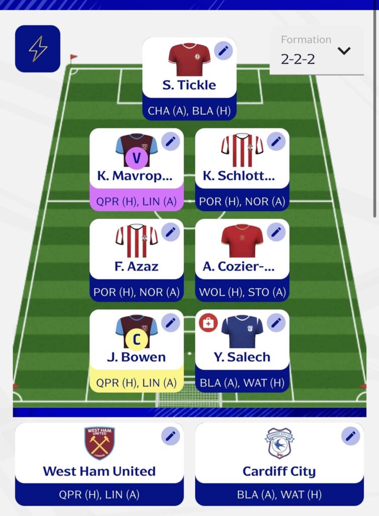 Fantasy EFL 9 Gameweek