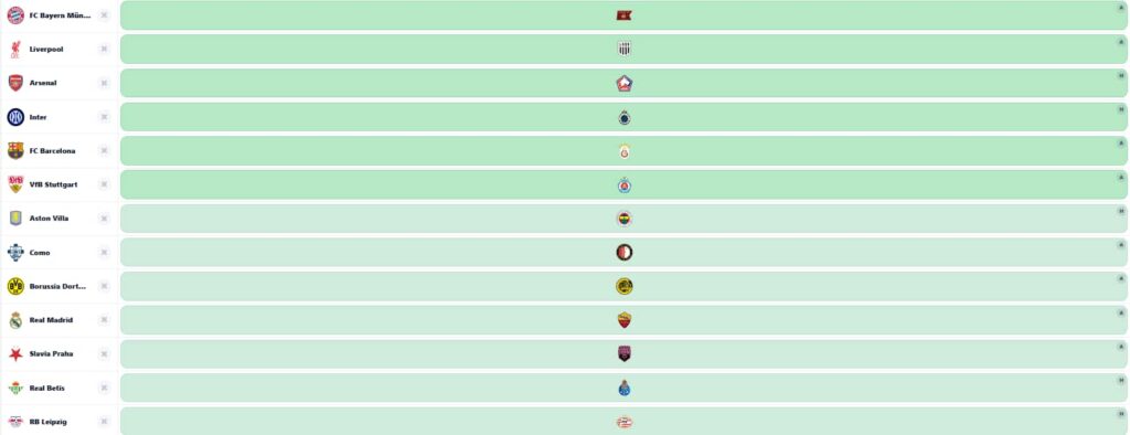 Matchday 2 fixtures