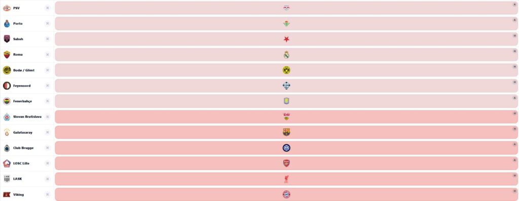 Matchday 2 fixtures