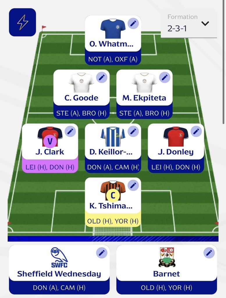 Fantasy EFL 11 Gameweek