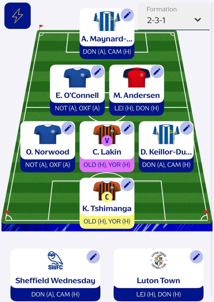 Fantasy EFL 11 Gameweek