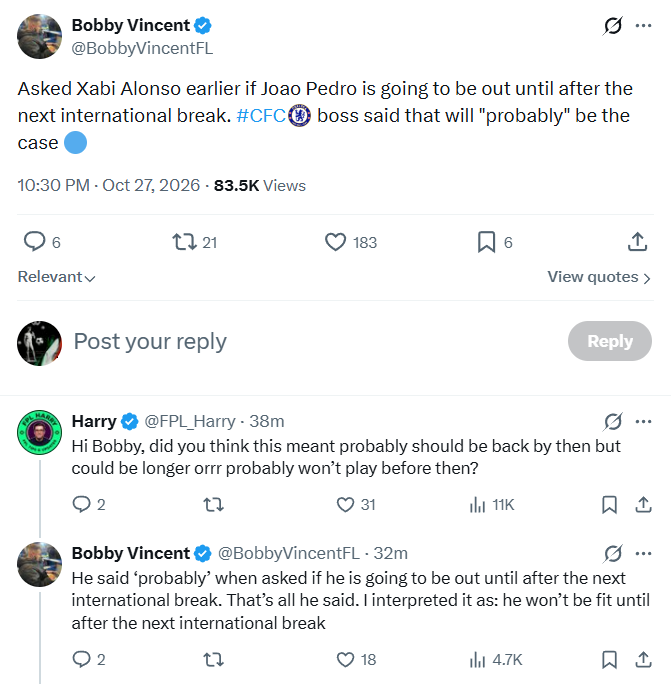 Pedro best FPL