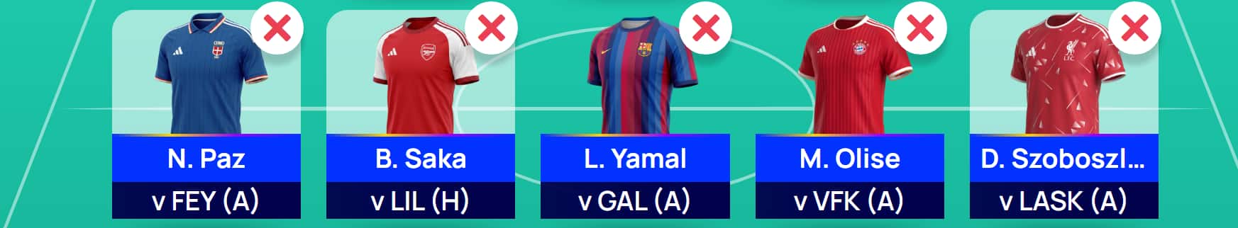 UCL Fantasy Matchday 2: Best Limitless Team